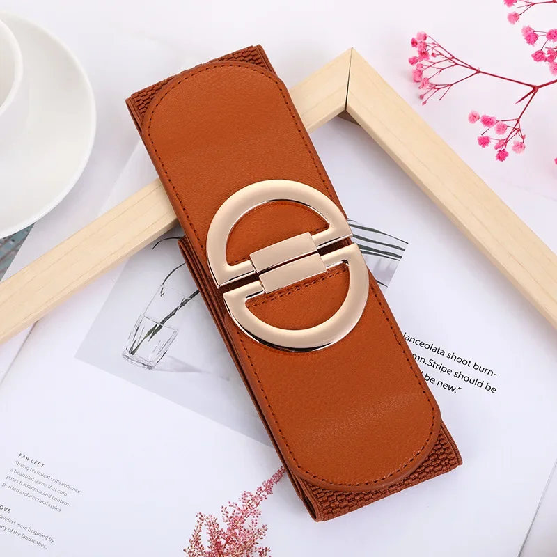 Ceinture de Styliste en Tricot pour Femme, Paire Or, Noir, artificiel astique, Large, Blanc, Rouge, Bonne Qualité
