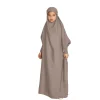 ramadan eid enfants musulmans filles abaya dubaï solide longue caftan abaya enfant robe de prière turquie islam jilbab robe vêtements pour cadeau