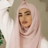 ensemble de 2 pièces en mousseline de soie, hijab, sous capuchon assorti, écharpe avec sous écharpe assortie, châles, foulard de tête, couvre chef pour femmes