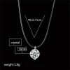 collier en cristal brillant pour femmes, ligne de pêche transparente, rond en zircon, ras du cou, chaîne de clavicule minimaliste, bijoux