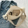 sac à bandoulière en toile pour femmes, sac de poitrine de grande capacité, sacoches décontractées avec ceinture demi lune, sac de boulettes pour étudiants