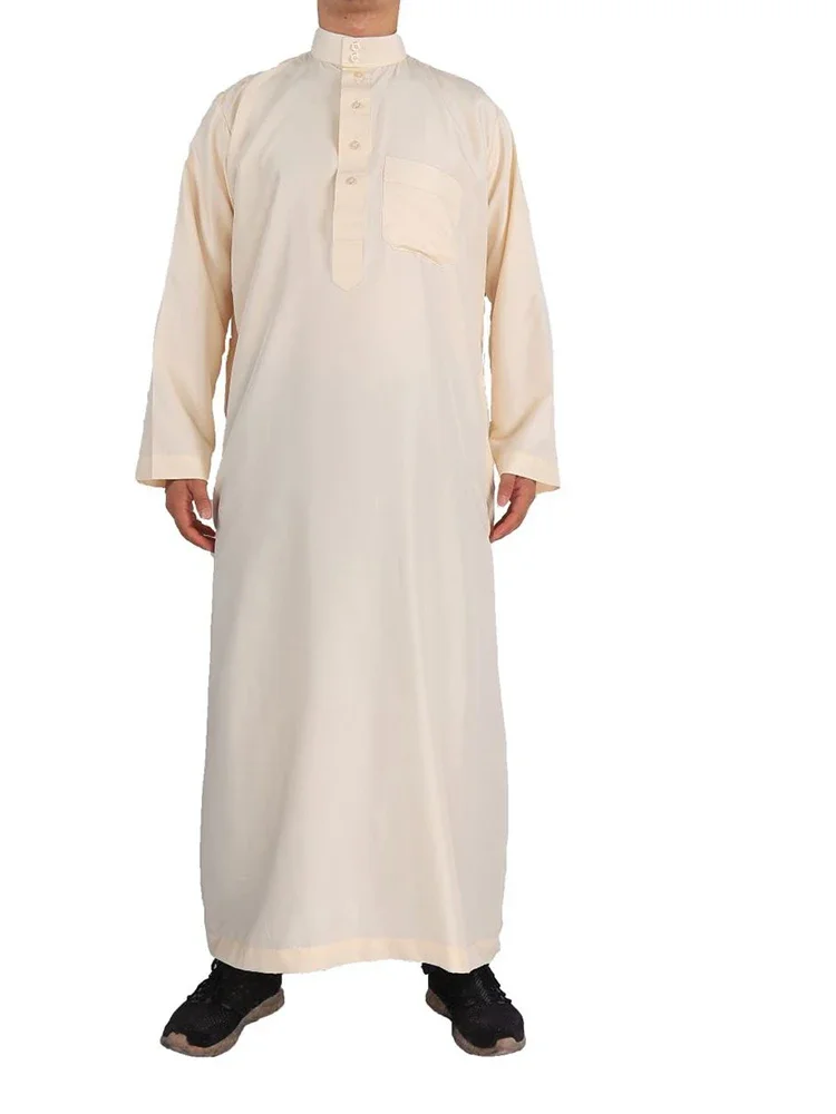 robe longue brodée pour homme musulman, vêtement islamique, eid, jubba thobe, ramadan, kaftan, kimono, arabie saoudite, abaya, dubaï, turquie