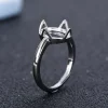matériau en argent 925, réglage de bague de style simple, adapté à l'artisanat des pierres à fond plat, design minimaliste pour femmes