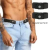 2 pièces/ensemble sans boucle ceinture élastique pour femmes hommes unisexe ceinture extensible pour pantalons jean boucle décontractée ceinture invisible réglable gratuite