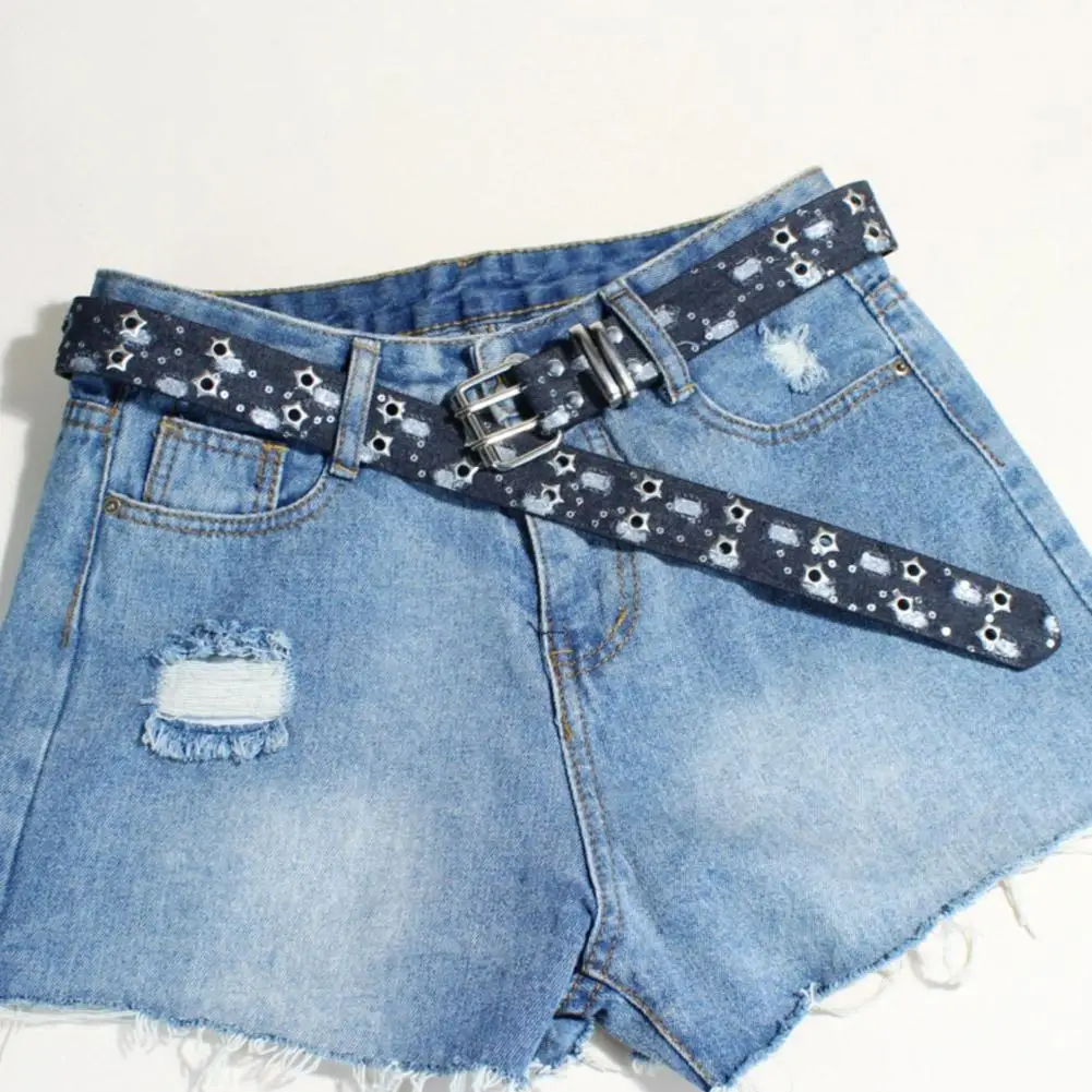 ceinture punk pour femmes, harajuku y2k, gothique, avec œillet étoile, boucle ardillon creuse, pour jeans, accessoires de mode