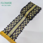 Ruban brodé de 5 Yards pour l&rsquo;artisanat pour femmes, accessoires de couture, appliques d&rsquo;artisanat de mariage, accessoires d&rsquo;habillage en dentelle DIY