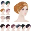 Casquettes de Turban musulmanes, Hijabs intérieurs en velours doré pour femmes avec perceuse, tête enveloppante ethnique islamique, prêt à porter, Bonnet Hijab Casquettes de Turban musulmanes, Hijabs intérieurs en velours doré pour femmes avec perceuse, tête enveloppante ethnique islamique, prêt à porter, Bonnet Hijab