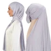 Conception broche gratuite maillot instantané Hijab femmes Jersey Bonnet Islam châles et enveloppes Bonnet Hijab sous-écharpe casquette Foulard Femme