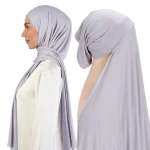 Conception broche gratuite maillot instantané Hijab femmes Jersey Bonnet Islam châles et enveloppes Bonnet Hijab sous-écharpe casquette Foulard Femme