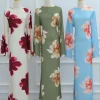 femmes arabe eid musulman dubaï abaya robe de luxe mode fleur imprimé robe longue caftan robe femme africain islam vêtements kebaya