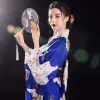 kimono japonais élégant pour femmes, yukata sexy avec obi, costume de cosplay, nouveauté nationale, robe de soirée imprimée à fleurs, robe geisha