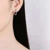 boucles d'oreilles en argent sterling moissanite 925, rondes, romantiques, légères, de luxe, adaptées à un usage quotidien