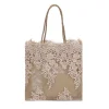 sac à main en dentelle blanche ivoire pour femmes, sacs légers d'été chics, sacs de mariage de fête de mode, sacs à main pour femmes, fourre tout initiés à la mariée