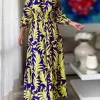 robe longue style bohème pour femmes musulmanes, abaya indienne, chemise imprimée, dubaï, islam, kaftan de soirée, tenue éducative, 2024