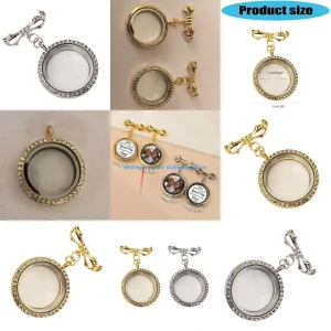 Épingle papillon élégante en alliage 573B, dotée cristaux d porte-photo