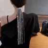 Épingles à cheveux en strass brillant pour femmes, longues pampilles en cristal, accessoires pour cheveux, bijoux de Banquet de mariage, épingles à cheveux, couvre-chef