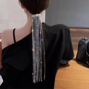 Épingles à cheveux en strass brillant pour femmes, longues pampilles en cristal, accessoires pour cheveux, bijoux de Banquet de mariage, épingles à cheveux, couvre-chef