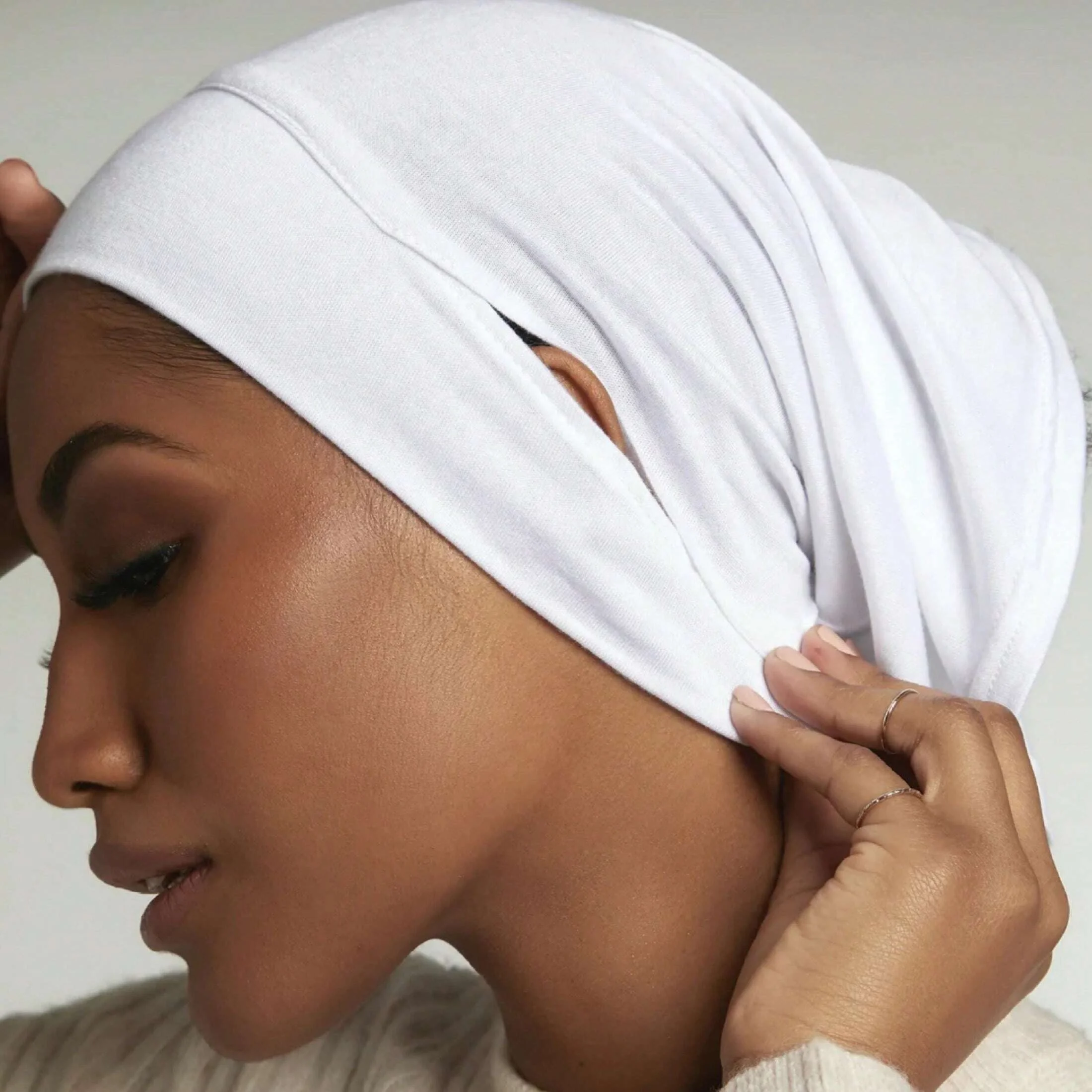 chimwomen's hijab islamic under planchers f, solid document undercap, ear hole hijab caps, bandanas cap, under caps, ready