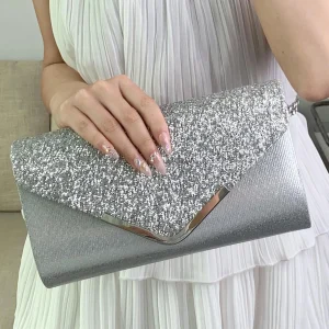 Pochette enveloppe brillante, élégante et à la mode, sac à main de fête de mariage pour femmes, sac de dîner