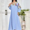 abaya robe longue de soirée pour femmes musulmanes, brodée de diamants, jalabiya, maroc, dubaï, abayas, kaftan, educational, eid ramadan