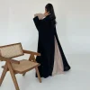 dubaï abaya femmes robe maxi musulmane eid djellaba turquie caftan ramadan islam vêtements caftan marocain femme robe kimono jalabiya