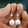 boucles d'oreilles en perles d'eau douce naturelles pour femmes, argent 2025, simple, classique, patients, mariage, bijoux de luxe, nouveau, 925