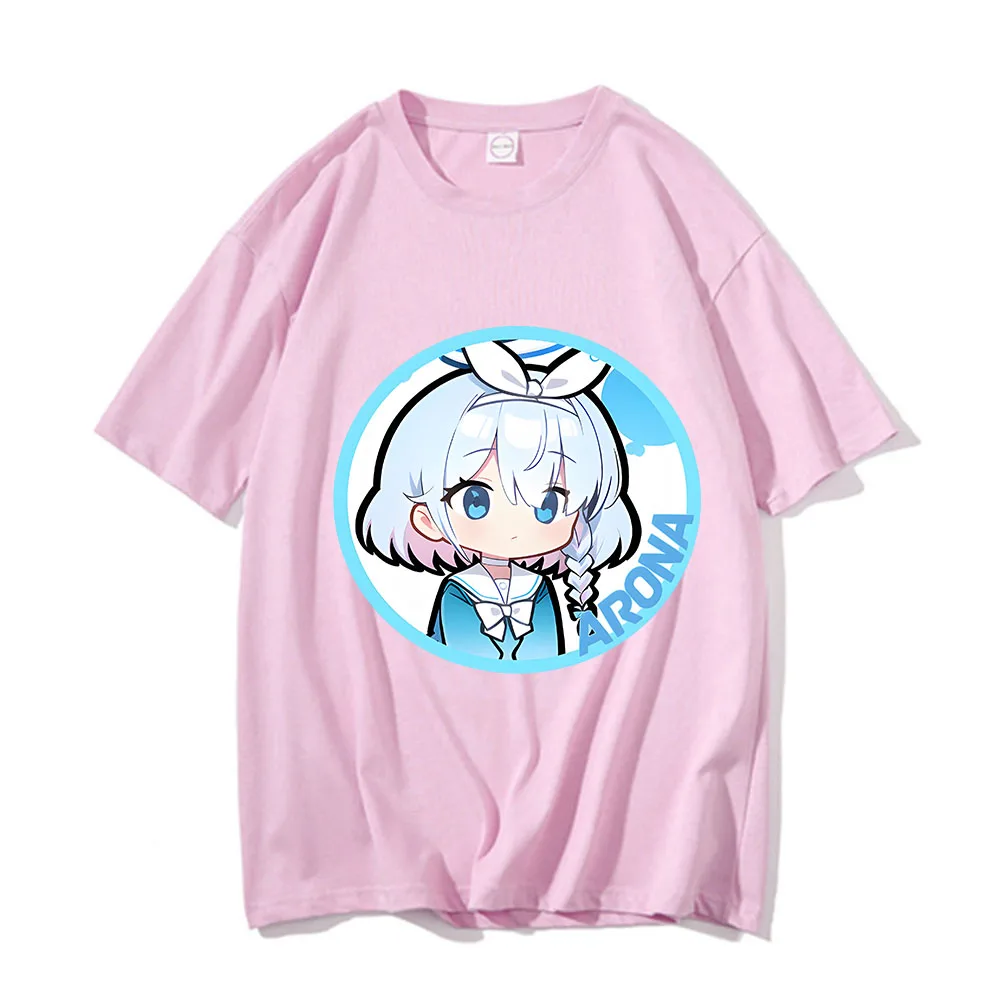 arona t shirt à manches courtes blue archive pour hommes et femmes, harajuku, anime cartoon graphic, kawaii tee shirt, unisex casual, y2k clothing