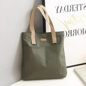 Sac fourre-tout en toile solide pour femme, sac à main décontracté pour femme, sac à main initié, grande capacité, coton réutilisable, sac de plage, designer, document
