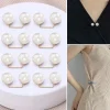 Épingles de sécurité pour écharpe, réglage du col, 8 pièces, épingles de sûreté antidérapantes en perles, broche de décoration pour robe, épingles de fixation de taille