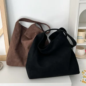 Sac sous les bras en tissu tweed pour femme, sac à main solide, sac à main initié, grande capacité, décontracté, utilisation 03 et bureau, mode