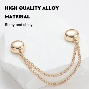 Clip magnétique multifonction Simple pour vêtements, avec chaîne, boutons métalliques, écharpe pour vêtements, jambes de pantalon, fixation de manchette, broche magnétique ﻿