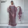 winyi robe classique avec Écharpe pour femme musulmane, ensemble 2 pièces, kaftan de soirée, ample, mode streetwear, abaya de luxe, dubaï