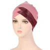 hijabs musulmans pour femmes, foulard de sauna islamique croisé sur le front pour femme, bonnet intérieur respirant, bonnet turban, chapeau de gril élastique
