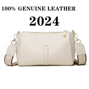 Sac à main en cuir de vache pour femmes, sacoche de luxe pour téléphone, sac à bandoulière, 2024