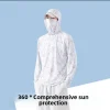 chemise de pêche à capuche, masque d'été, tissu de performance, sweat à capuche d'extérieur, matériau léger, maillot de protection solaire