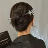bâton de cheveux de style chinois, aiguille en pierre de lune, bijoux adaptés à un usage quotidien de fête, accessoires romantiques pour femmes