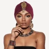 Nouveau bijoux élégants Turban casquettes musulman Hijab casquettes en relief élastique tête enveloppement pour femmes fille Bonnet dames Bandana chimio casquette