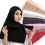 Nouveau Modal musulman Hijab casquette sangle bouton instantané sous-capuchon tête enveloppement pour les femmes intérieur couleur unie réglable élastique Islam Turban