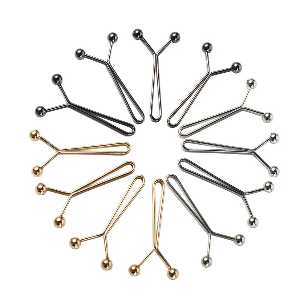 12 pièces/lot mode alliage u écharpe clips galvanoplastie châle écharpe clips multicolore hijab clips sûr broche broches boule ronde femmes