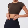 hearuisavy chemises de sport hauts d'entraînement fitness vêtements de sport femme vêtements de yoga à séchage rapide sport hauts courts dos nu haut de sport femmes