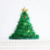 boule en tissu de soie non tissé brillant pour la maison, chapeau étoile de noël, décor de noël, chapeau d'arbre de noël, ornements de noël