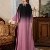 abayas pour femmes été automne mode femmes musulmanes à manches longues col rond élégant longue robe maxi robes caftan robes musulmanes