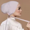 casquette intérieure musulmane hijab pour femmes, sous écharpe solide, turban, chapeau islamique musulman, prêt à porter, couvre chef