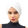 casquettes turban respirantes de couleur unie pour femmes, enveloppes de tête élastiques, bonnet musulman prêt à porter, casquette hijab, nouvelle collection 2023