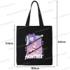 hip hop anime dessin animé femmes sac à main noir toile étudiant sac à bandoulière cadeau garçon fille adolescent sac à provisions hommes fourre tout sacs
