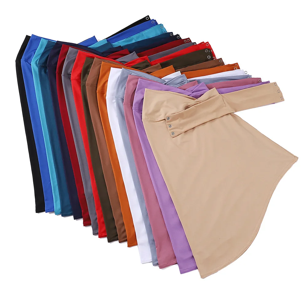 hijab en jersey instantané pour femme musulmane, couverture complète, fermeture à pression, foulard de sauna islamique, nouvelle collection