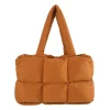 sac à main rembourré pour femmes, couleur unie, matelassé, sac à bandoulière simple, grande capacité, fourre tout nuage doux, sacs de transport tendance