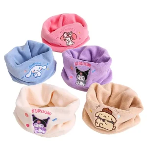 Sanrio écharpe anime dessin animé kuromi cannelle ma mélodie mignon bébé et enfants chaud, coupe-vent, doux et confortable écharpe cadeau