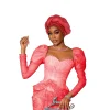 casquette turban tressée à paillettes de luxe pour femmes, bandeau de dame africaine, chapeau de fête de mariage nigérian, couvre chef auto gele