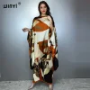 WINYI plissé élastique robe ample plage couvrir caftan abaya dubaï robe de soirée de luxe robe de soirée abaya femme musulmane عات